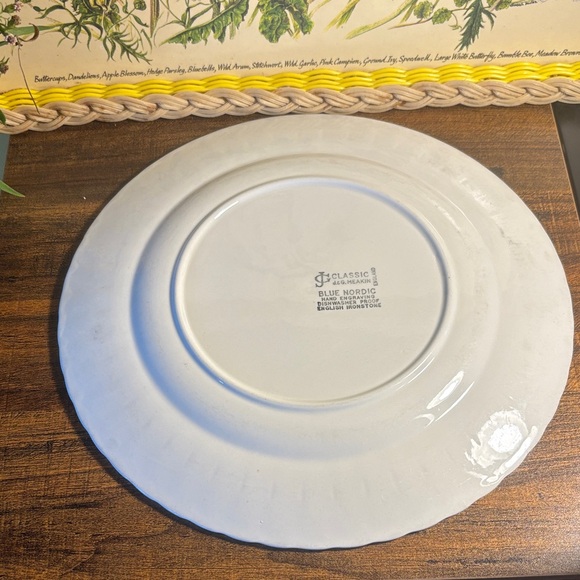 Classic Blue Floral Dinner Plate - Picture 3 of 3